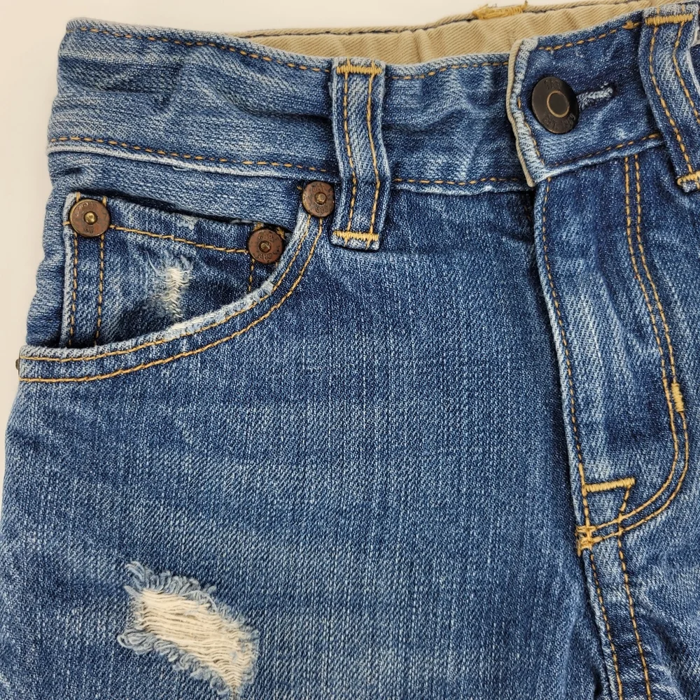 Gap Baby Toddler Jeans Distressed Straight Leg Denim Adjustable Waist Size 2T